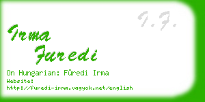 irma furedi business card